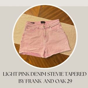 LIGHT PINK DENIM STEVIE TAPERED BY FRANK AND OAK 29